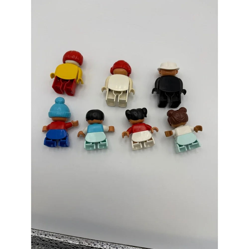 Lego Duplo‎ Minifigure Lot of 7 Firefighter Clown Race Car Driver Kids Figures